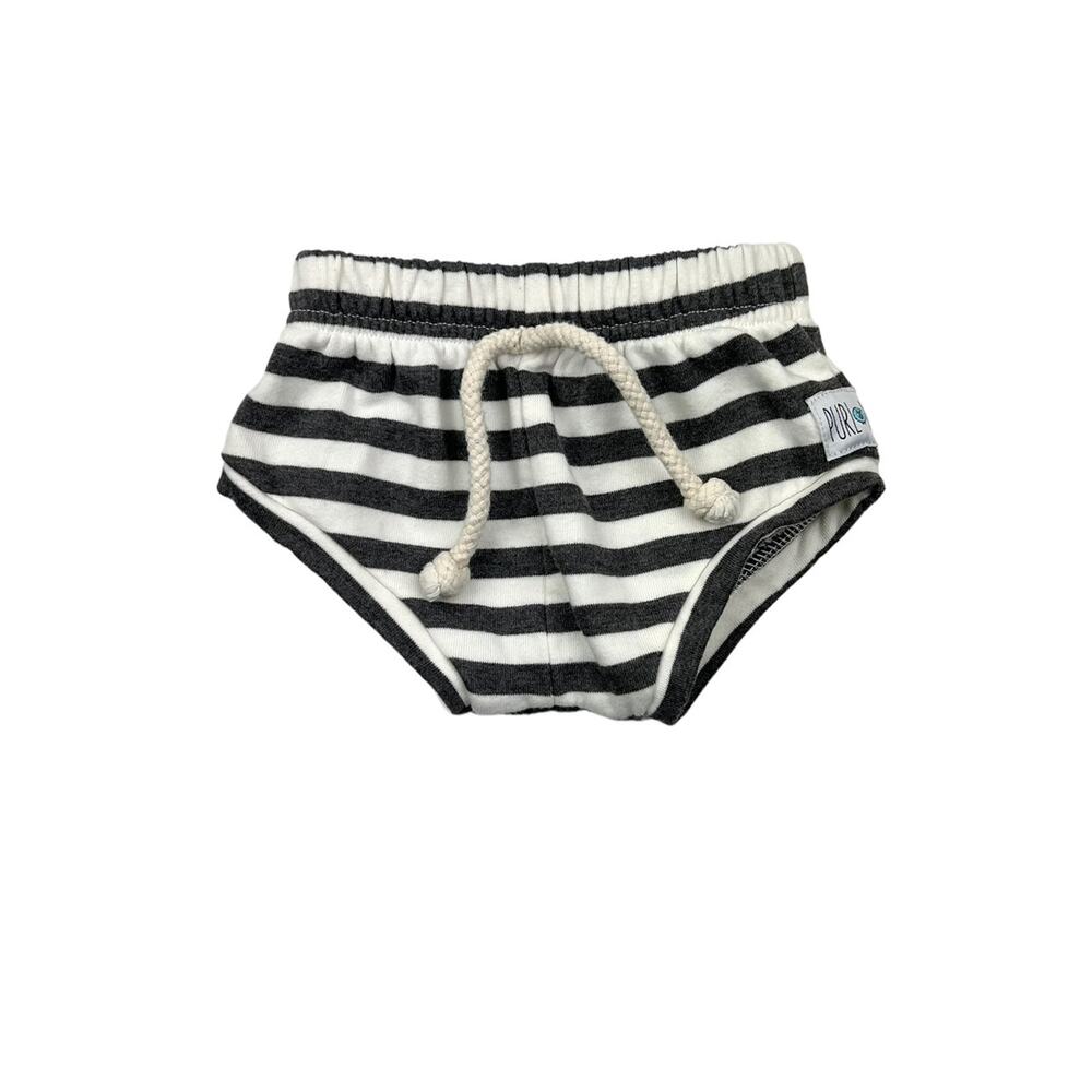 Purl Lamb Gray Striped Shorts